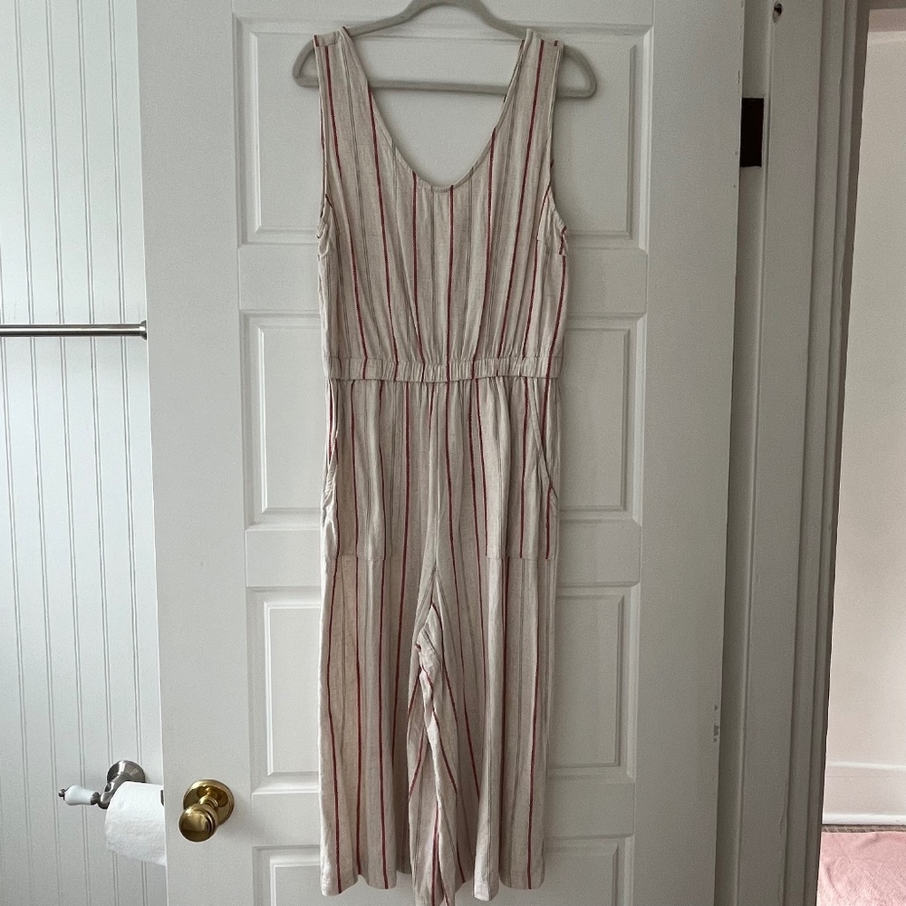 ODDY Linen-Style Wide-Leg Jumpsuit